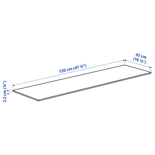 BESTÅ, άνω επιφάνεια, 120x42 cm, 204.729.18