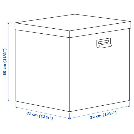 TJOG, storage box with lid, 32x31x30 cm, 204.776.71