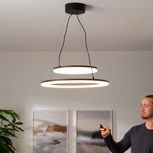 NORAFORS, pendant lamp with built-in LED light source dimmable, 204.875.90