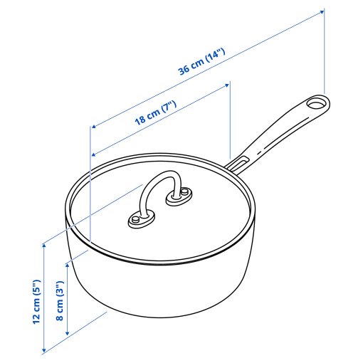 FINMAT, pot with lid, 1.5 l, 205.175.68