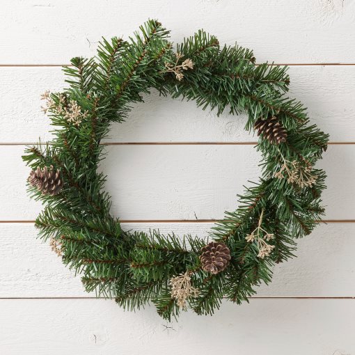 SMYCKA, artificial wreath/in/outdoor/Pine, 45 cm, 205.229.04