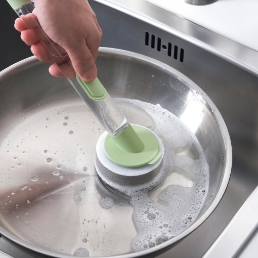 VIDEVECKMAL, 3-piece dish sponge set with dispenser, 205.597.18