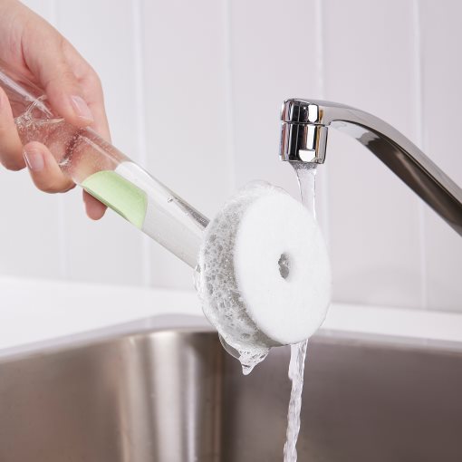 VIDEVECKMAL, 3-piece dish sponge set with dispenser, 205.597.18