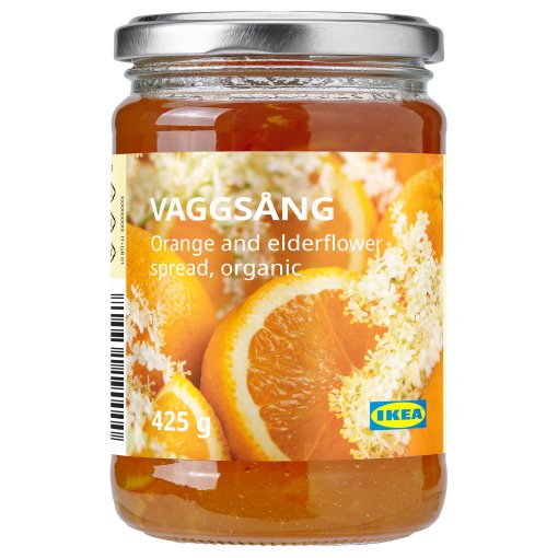 VAGGSANG, μαρμελάδα πορτοκαλιού, λεμονιού και εκχυλίσματος σαμπούκου βιολογικής γεωργίας, 425 g, 205.761.19
