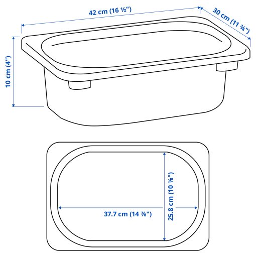 TROFAST, storage box, 42x30x10 cm, 205.820.83