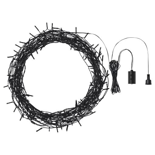 STRÅLA, γιρλάντα με ενσωματωμένο φωτισμό LED/200 λαμπτήρες/εξωτερικού χώρου/σχήμα παγοκρύσταλλου, 205.824.98