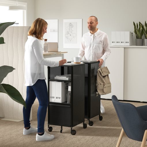 BEKANT, storage unit on castors, 41x101 cm, 205.913.70