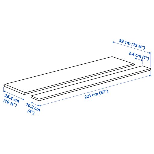 TERRSJÖ, πάνελ κάλυψης για φωτισμό, 221 cm, 206.057.39