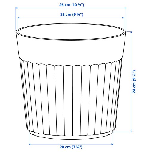 FRÄKENVÄXT, κασπό εσωτερικού/εξωτερικού χώρου, 24 cm, 206.108.73