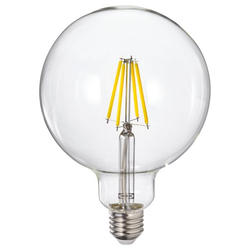 LUNNOM, λαμπτήρας LED E27 806 lumen/ρυθμιζόμενης έντασης, 125 mm, 206.148.47