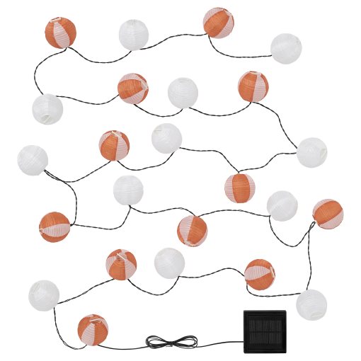 SOLVINDEN, ηλιακή γιρλάντα φωτισμού με ενσωματωμένο φωτισμό LED/24 λαμπτήρες, 206.151.73