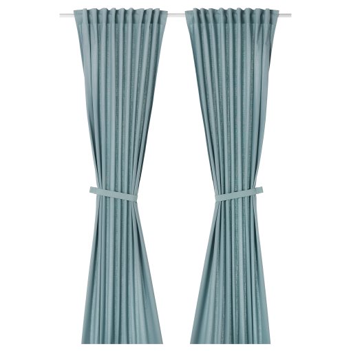 RITVA, curtains with heading tape and tie-backs/1 pair, 145x280 cm, 206.336.76