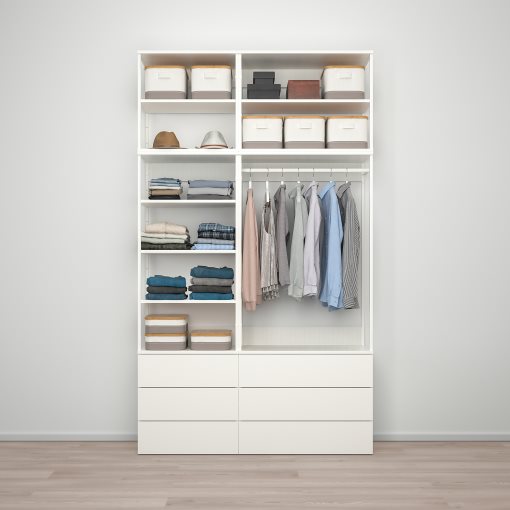 PLATSA, wardrobe with 6 drawers, 140X42X241 cm, 293.243.20