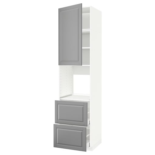 METOD, high cabinet for oven with door/2 drawers, 60x60x240 cm, 294.554.67