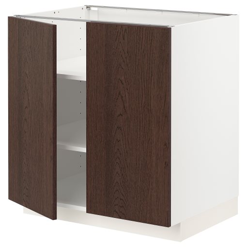 METOD, base cabinet with shelves/2 doors, 80x60 cm, 294.559.95