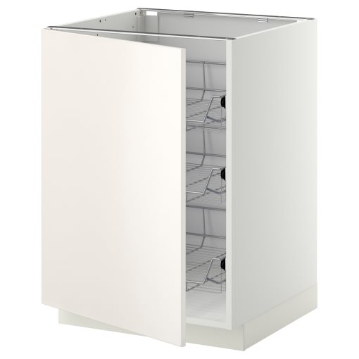 METOD, base cabinet with wire baskets, 60x60 cm, 294.612.08