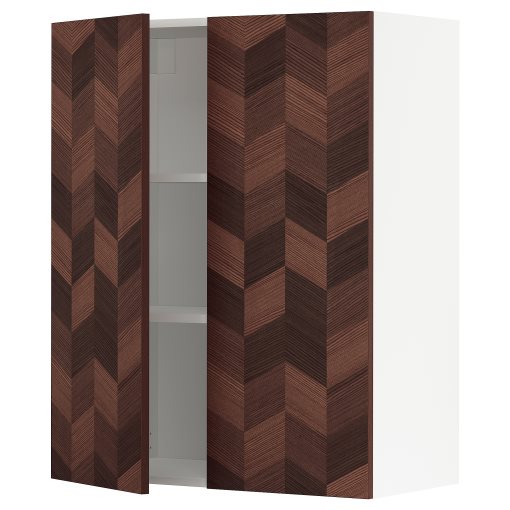 METOD, ντουλάπι τοίχου με ράφια/2 πόρτες, 80x100 cm, 294.657.63