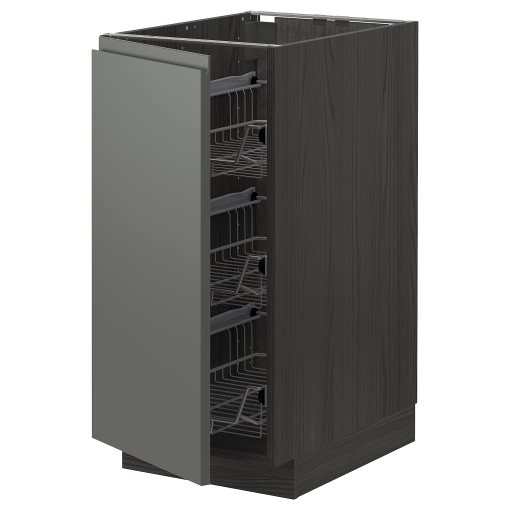 METOD, base cabinet with wire baskets, 40x60 cm, 294.668.52