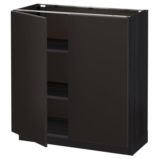 METOD, base cabinet with shelves/2 doors, 80x37 cm, 294.687.66