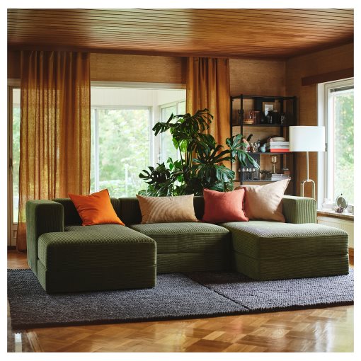 JÄTTEBO, 3,5-seat modular sofa with chaise longues/armrests, 294.694.93