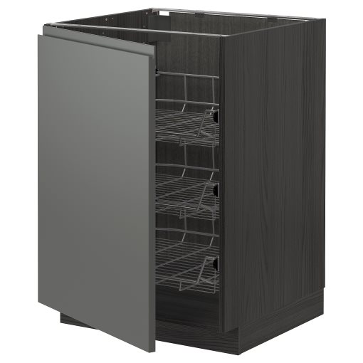 METOD, base cabinet with wire baskets, 60x60 cm, 294.695.39