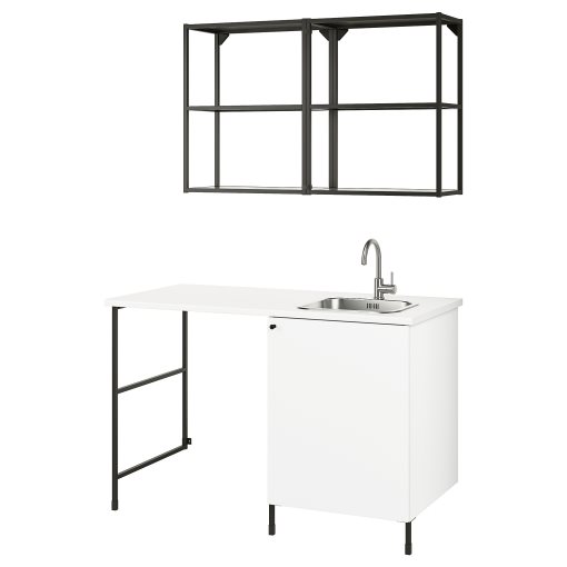 ENHET, σύνθεση αποθήκευσης για χώρο πλυντήριου, 139x63.5x87.5 cm, 294.774.45