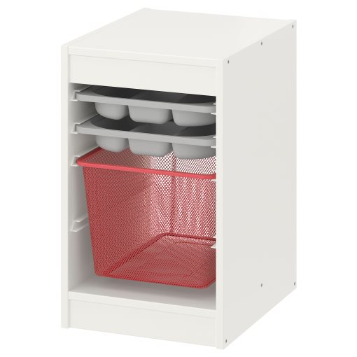 TROFAST, storage combination with box/trays, 34x44x56 cm, 294.807.87