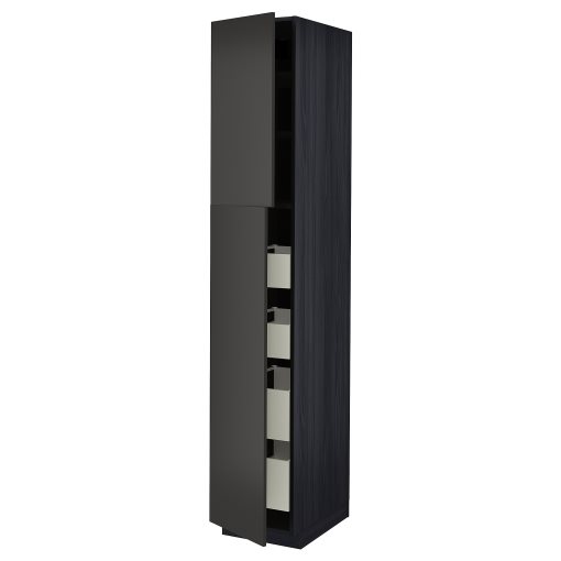 METOD/MAXIMERA, ψηλό ντουλάπι με 2 πόρτες/4 συρτάρια, 40x60x220 cm, 294.973.73