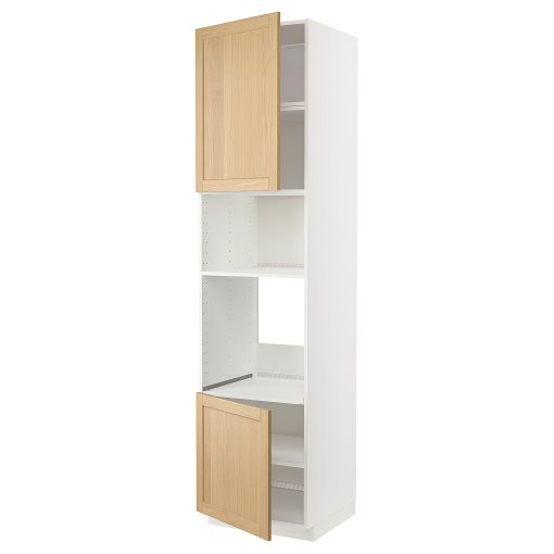 METOD, high cabinet for oven/microwave with 2 doors/shelves, 60x60x240 cm, 295.094.46