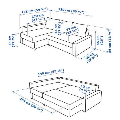 FRIHETEN, corner sofa-bed with storage, 295.170.45