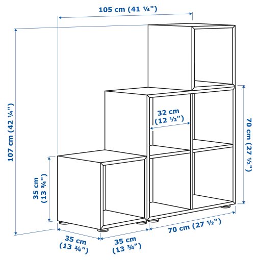 EKET, cabinet combination with legs, 105x35x107 cm, 295.219.00