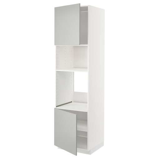 METOD, high cabinet for oven/microwave with 2 doors/shelves, 60x60x220 cm, 295.388.11