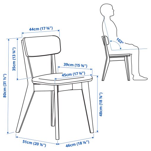 LISABO/LISABO, τραπέζι και 6 καρέκλες, 200x78 cm, 295.548.39