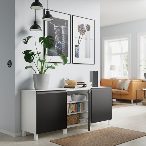 BESTÅ, storage combination with doors, 180x42x74 cm, 295.693.41