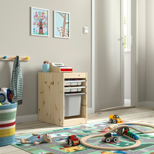 TROFAST, storage combination with box/trays, 32x44x52 cm, 295.733.00