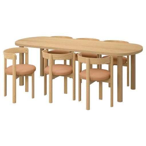 STOCKHOLM 2025, table and 6 chairs, 230x90 cm, 295.799.86