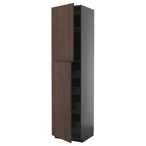 METOD/KNIVSHULT, high cabinet with 2 doors/4 drawers, 60x60x240 cm, 295.898.91