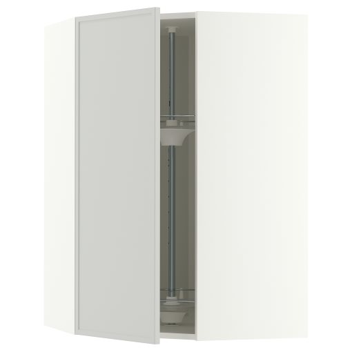 METOD, corner wall cabinet with carousel, 68x100 cm, 296.061.93