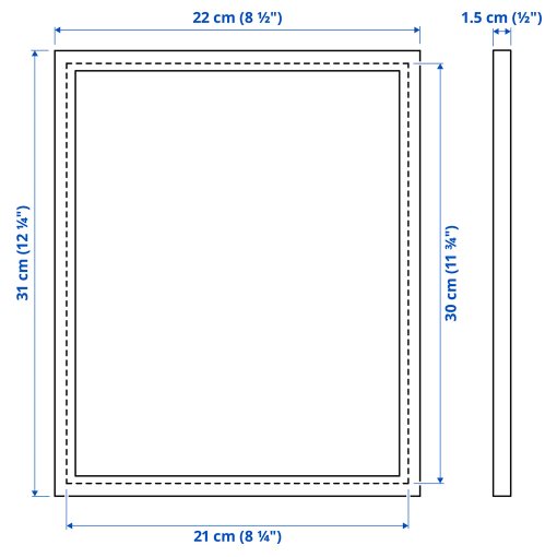 YLLEVAD, frame, 21x30 cm, 304.297.74