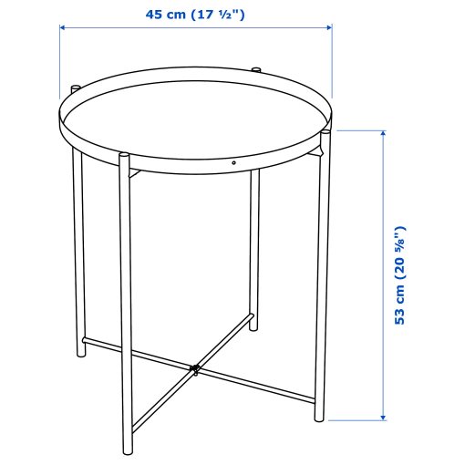 GLADOM, tray table, 45x53 cm, 305.137.63