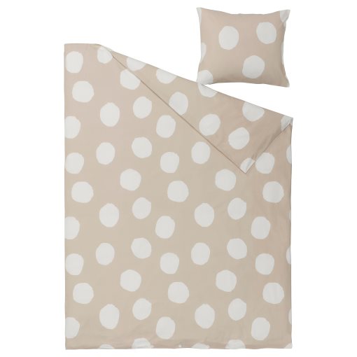 KLYNNETÅG, duvet cover and pillowcase/dotted, 150x200/50x60 cm, 305.248.51