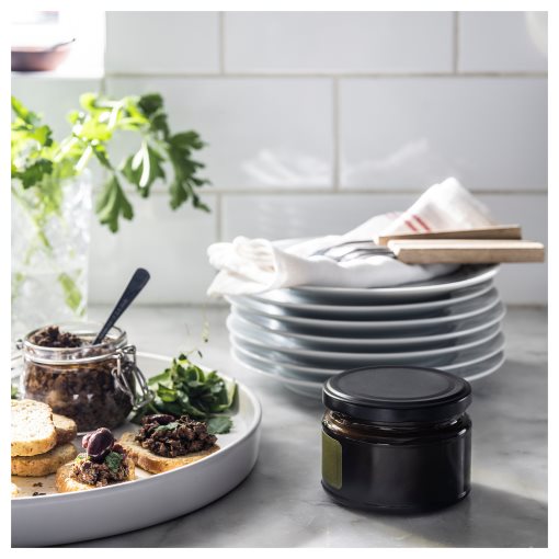 PRAKTRÖNN, αρωματικό κερί σε γυάλινο δοχείο με καπάκι/Ανοιξιάτικα μυρωδικά, 20 hr, 305.388.72