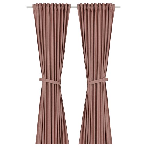 LENDA, curtains with tie-backs 1 pair, 140x300 cm, 305.591.95
