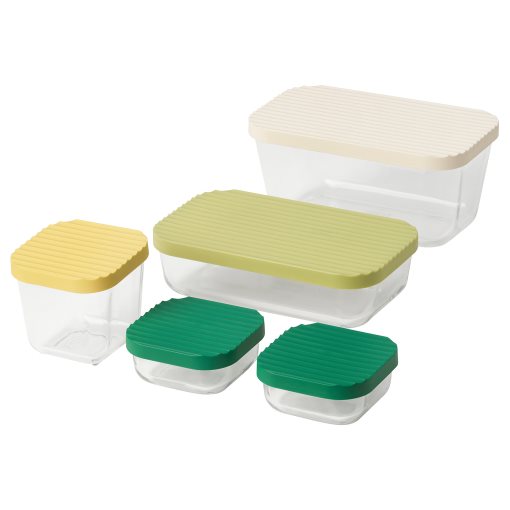 HAVSTOBIS, food container with lid, set of 5, 305.592.75