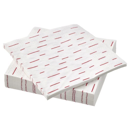 SNÖKRABBA, paper napkin patterned 33x33 cm/30 pack, 170g, 305.615.13