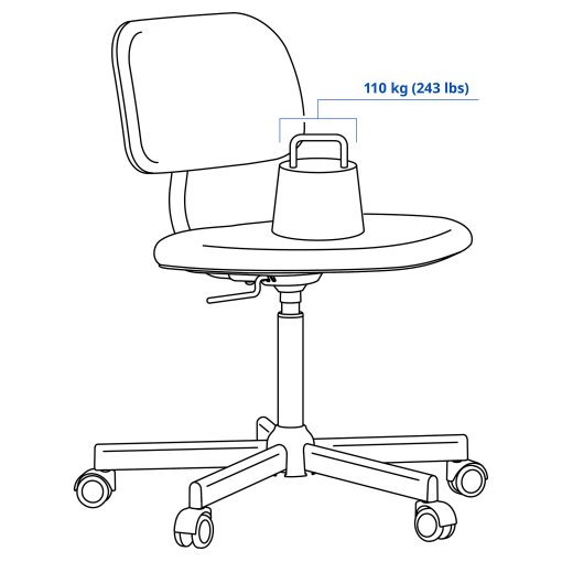 BLECKBERGET, περιστρεφόμενη καρέκλα, 305.638.71