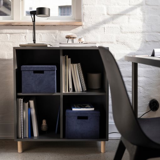 GJÄTTA, κουτί αποθήκευσης με καπάκι/βελούδο, 25x35x20 cm, 305.704.47