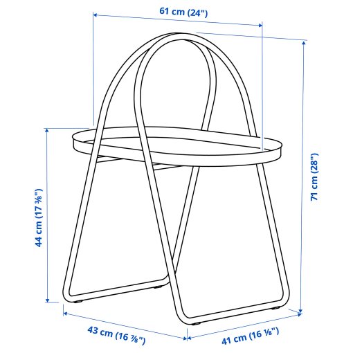 MÅBÄRSSKÄR, coffee table outdoor/indoor, 61x41 cm, 305.971.64