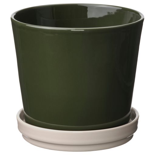 KLOTLÖNN, plant pot with saucer in/outdoor, 15 cm, 305.982.67