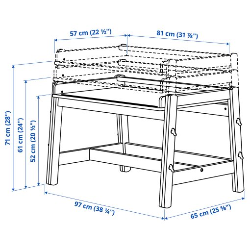 FLISAT, childrens desk, height adjustable, 306.091.81
